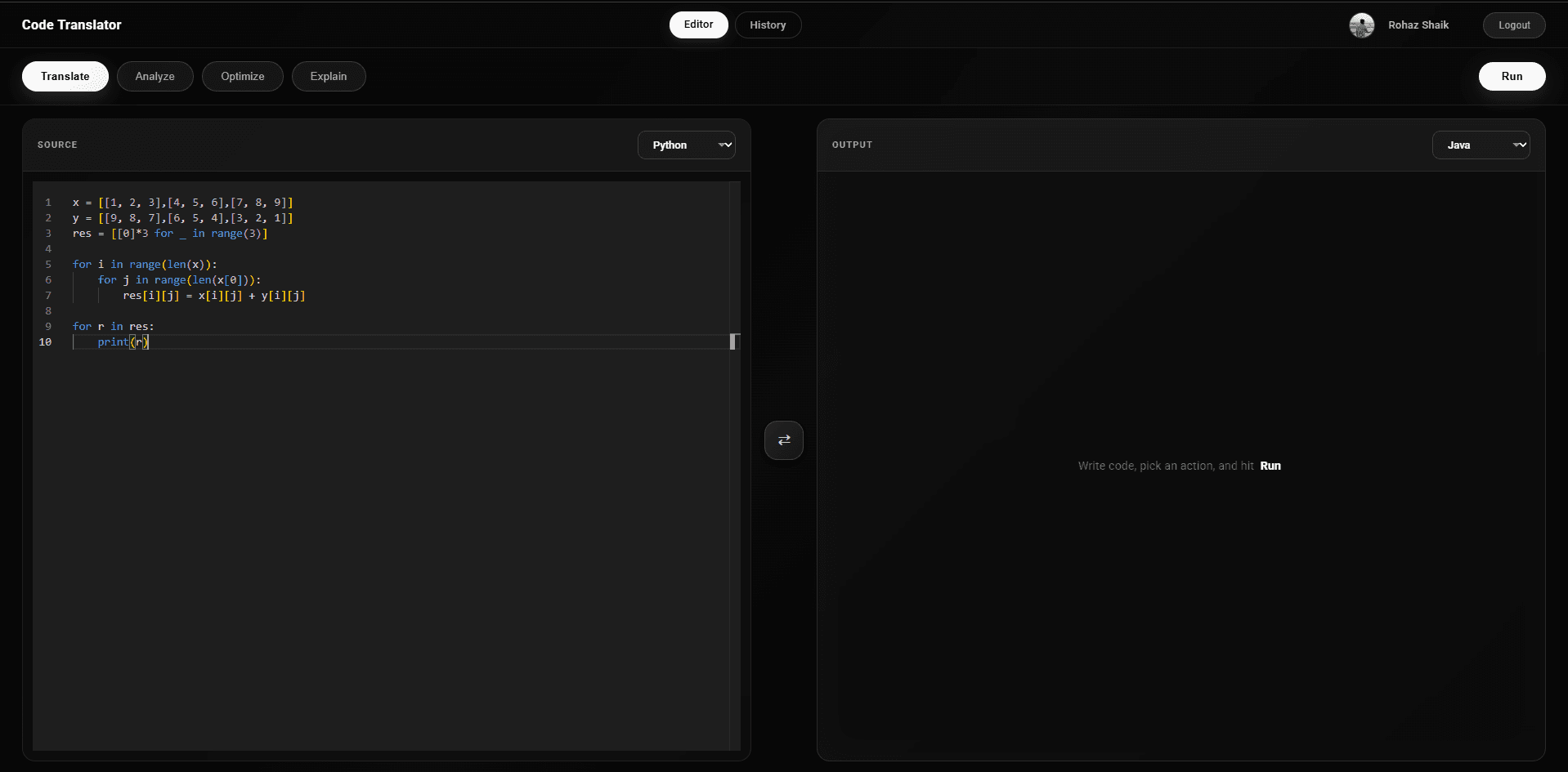 AI-Powered Smart Code Translator screenshot 2
