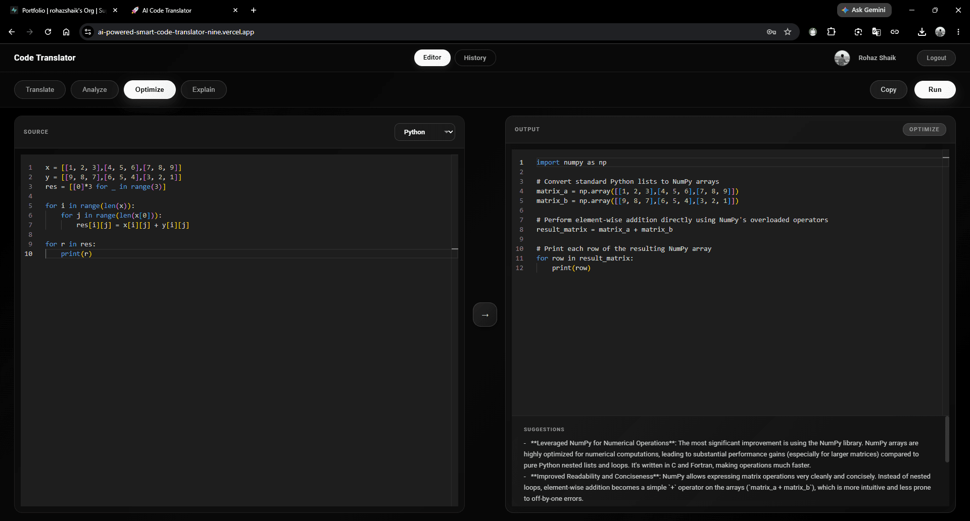 AI-Powered Smart Code Translator screenshot 5
